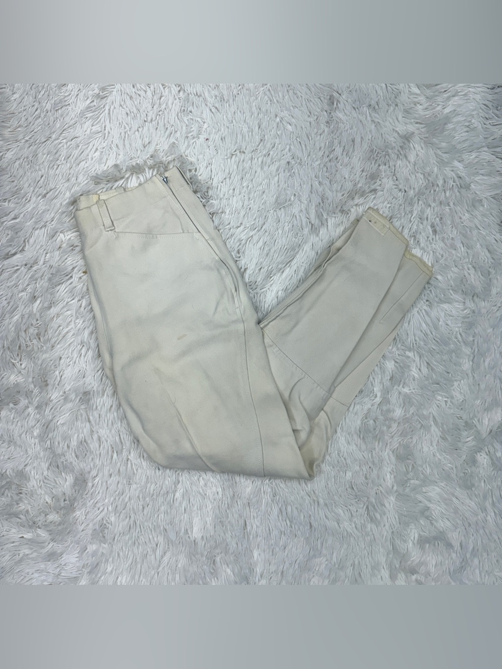 Women’s Size 26R White Tailored Sportsman Knee Patch Horseback Riding Breeches